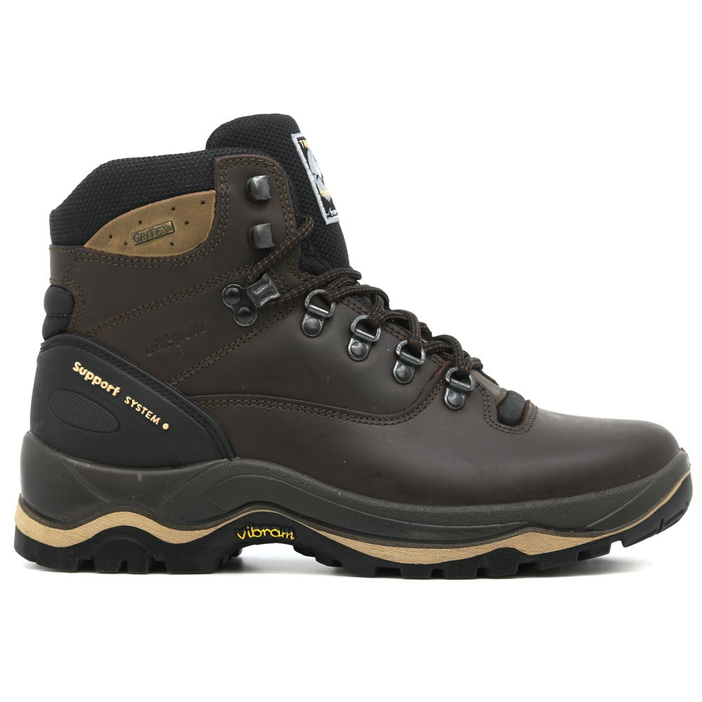 részlet GRISPORT Quatro barna férfi bőr kényelmes outdoor cipő Gritex® membránnal