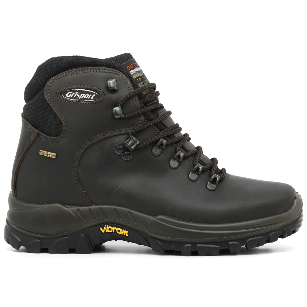 részlet GRISPORT Classic barna férfi bőr outdoor cipő Vibram talppal és Spo-Tex® membrán