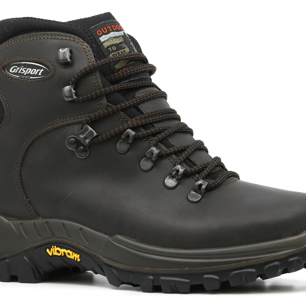 részlet GRISPORT Classic barna férfi bőr outdoor cipő Vibram talppal és Spo-Tex® membrán