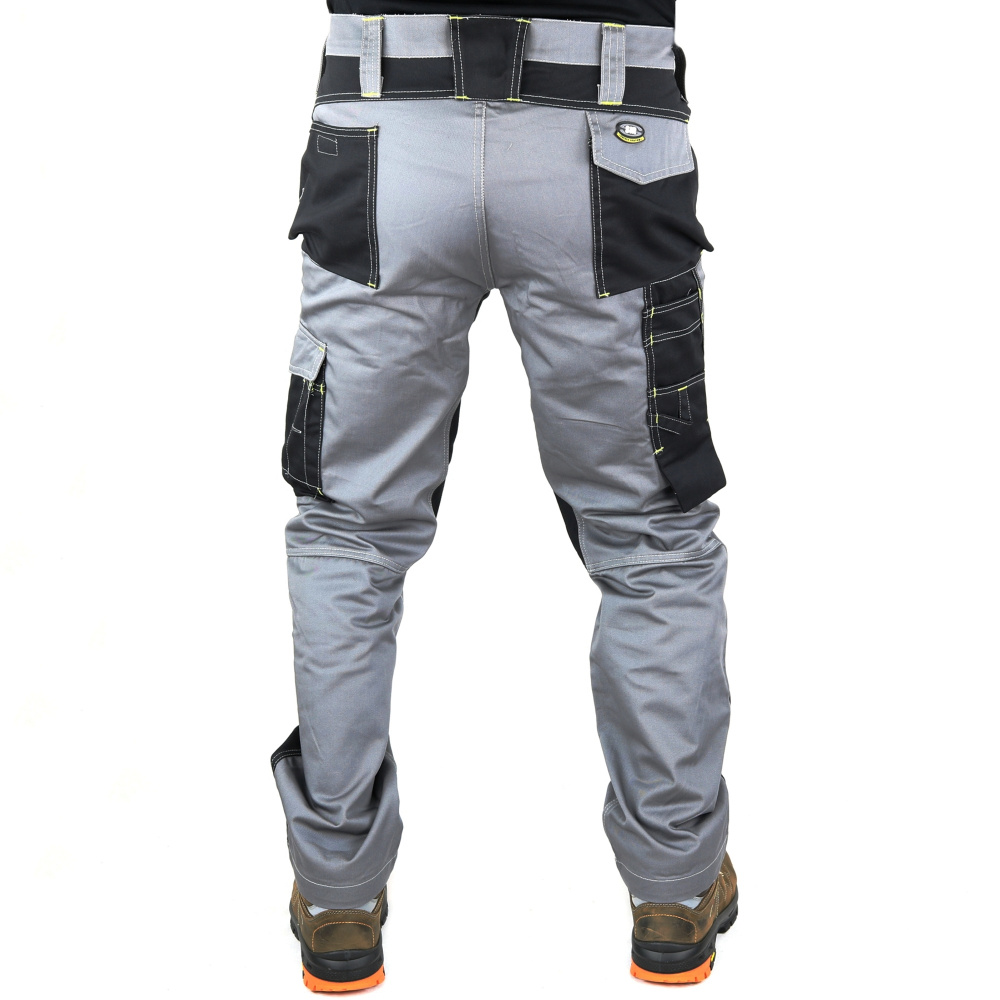 részlet SIR Fusion 31072 šedé pánské pracovní kalhoty 100% BA