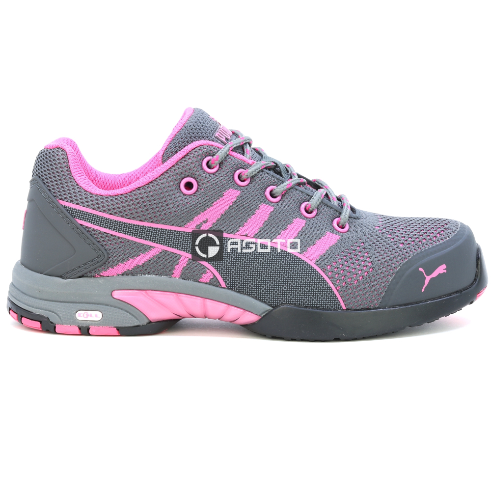 részlet PUMA Celerity Knit Pink S1 női munkavédelmi cipő
