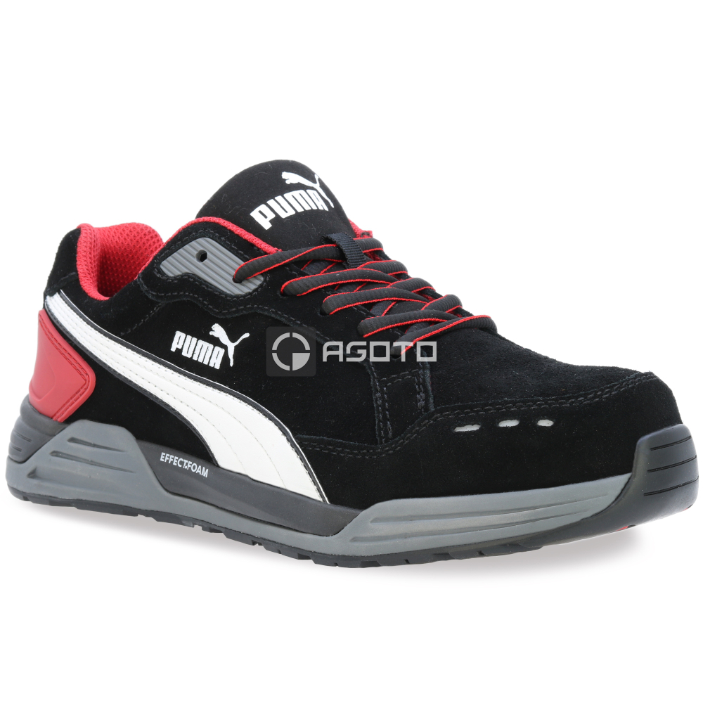 részlet PUMA Airtwist black-red S3 ESD munkavédelmi cipő