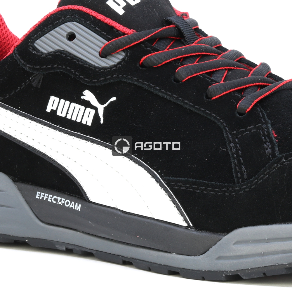 részlet PUMA Airtwist black-red S3 ESD munkavédelmi cipő