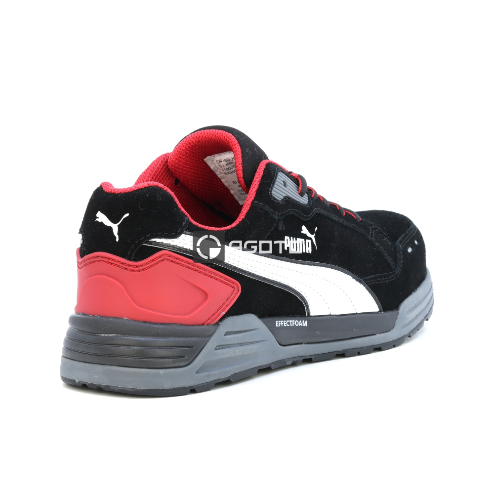 részlet PUMA Airtwist black-red S3 ESD munkavédelmi cipő