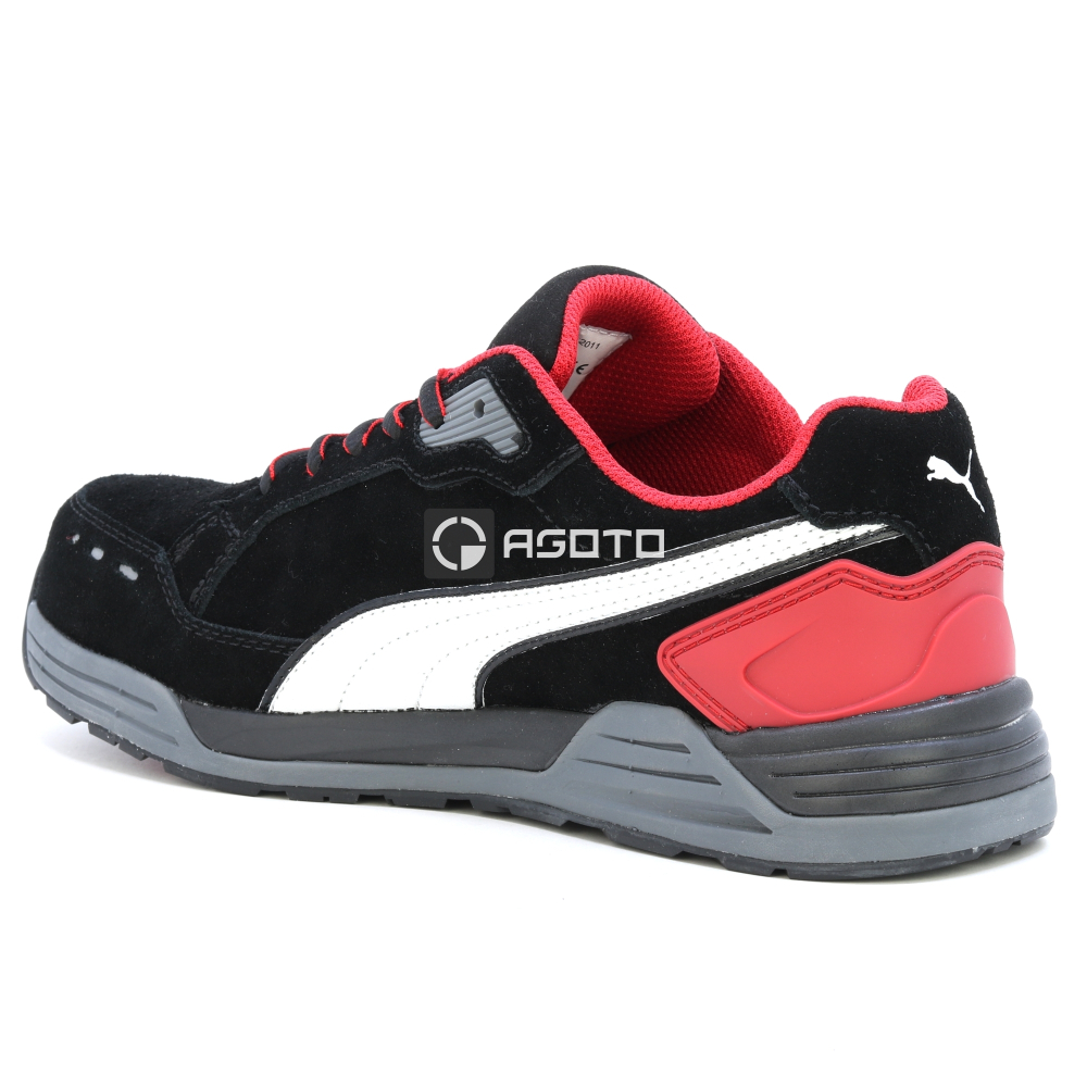 részlet PUMA Airtwist black-red S3 ESD munkavédelmi cipő