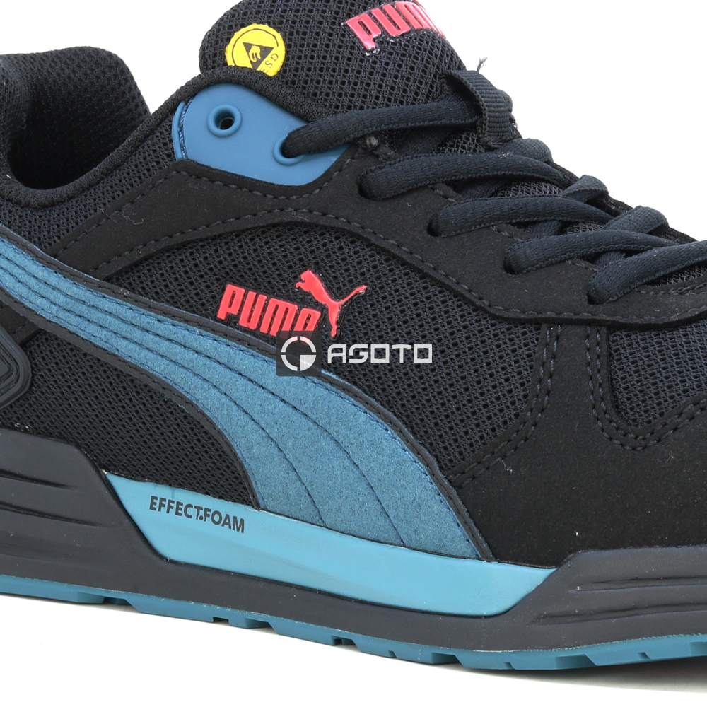 részlet PUMA Frontside blk S1P ESD munkavédelmi cipő