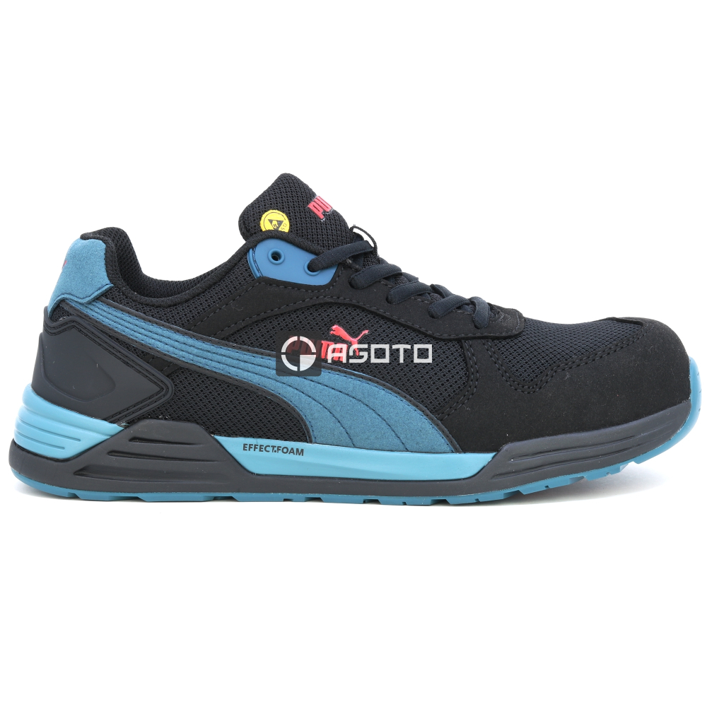 részlet PUMA Frontside blk S1P ESD munkavédelmi cipő