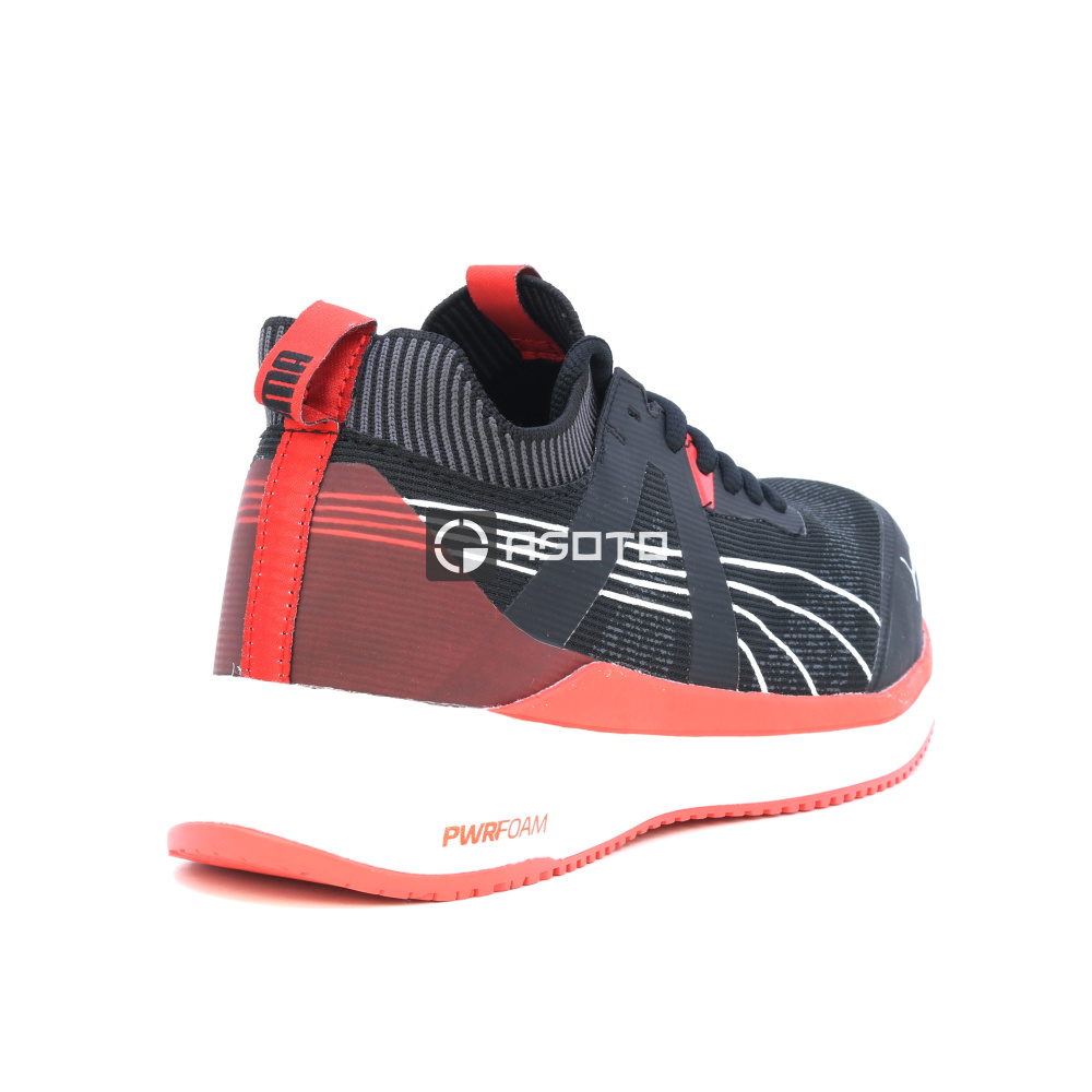 részlet PUMA Turbo blk/red Low S1PS ESD munkavédelmi cipő