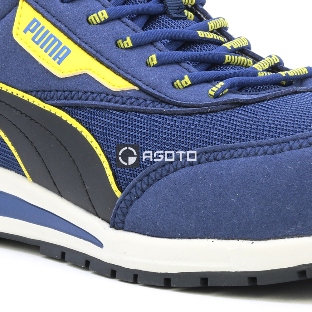 részlet PUMA Rider Blue Low S1 munkavédelmi cipő