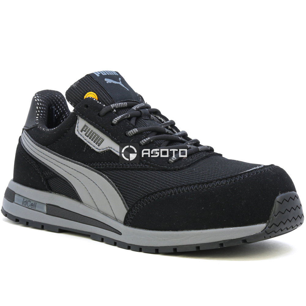 részlet PUMA Rider BLK Low S1PS ESD munkavédelmi cipő