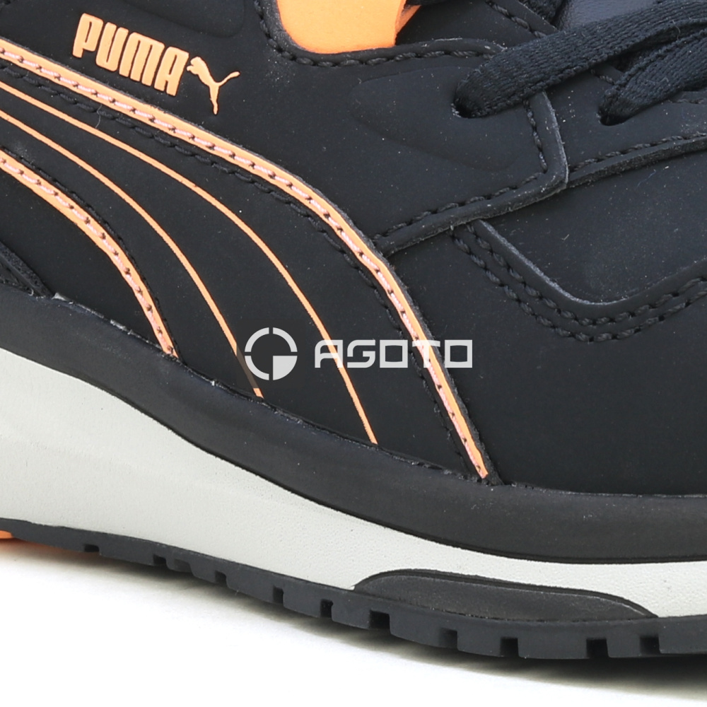 részlet Puma Safety Stepper Low S3 ESD női munkavédelmi cipő fekete könnyű kényelmes