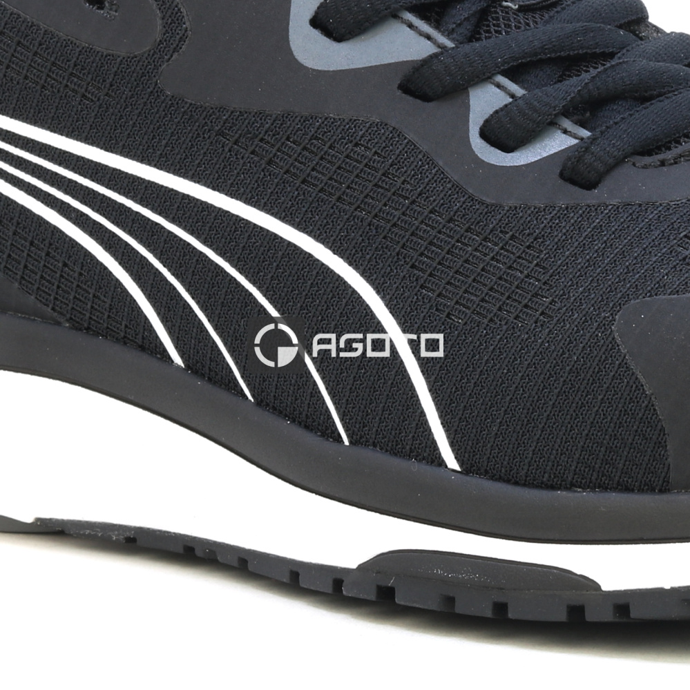 részlet PUMA Celerity S1P ESD munkavédelmi félcipő fekete, könnyű, kényelmes és légátere