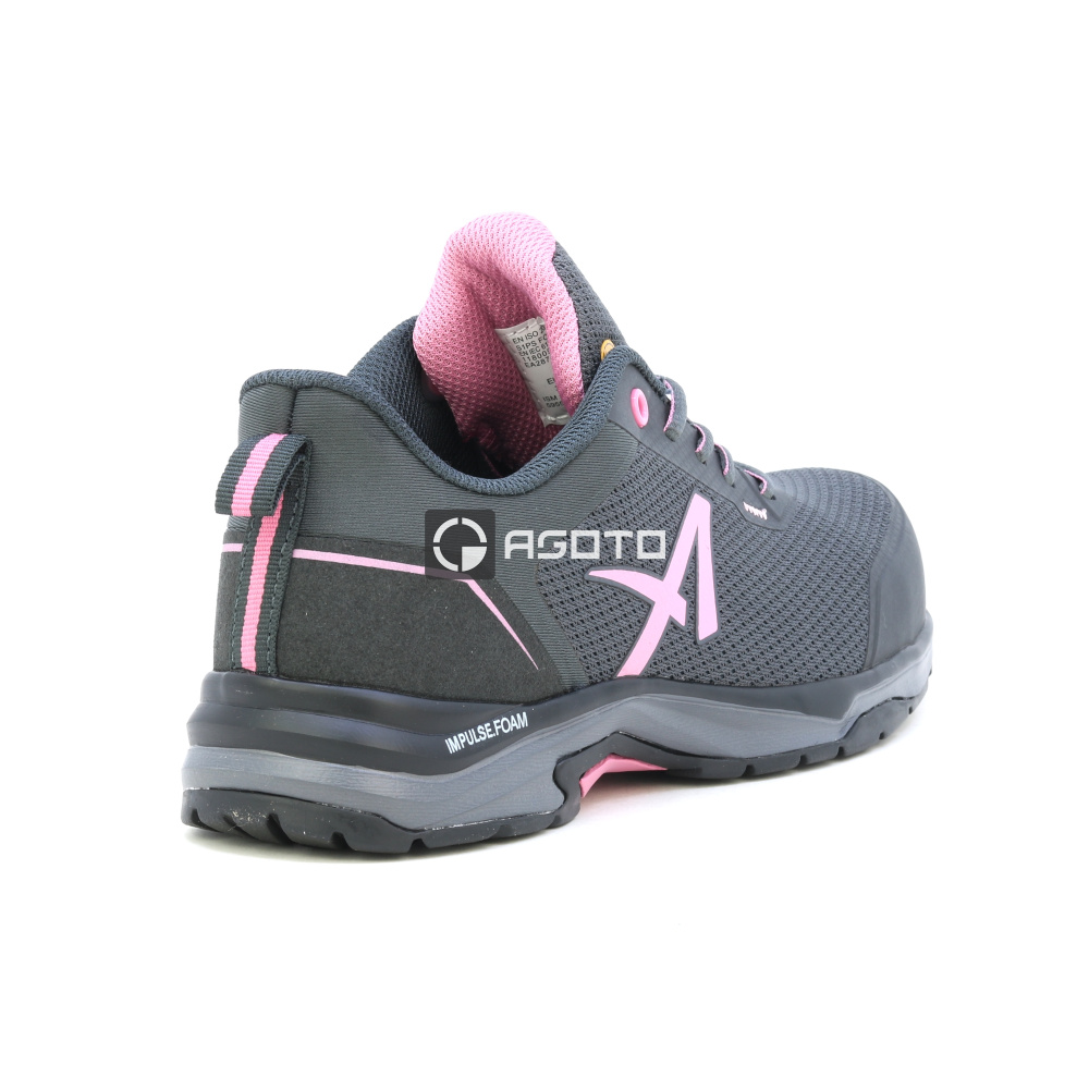 részlet ALBATROS Twist Pink Low S1P ESD szürke női munkavédelmi cipő, légáteresztő és ké