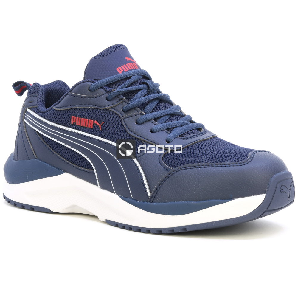 részlet PUMA Safety Shift Low S1P kék férfi munkavédelmi félcipő, könnyű és kényelmes