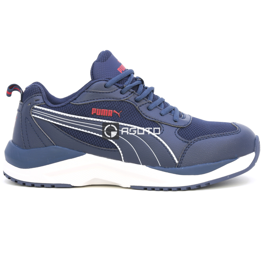 részlet PUMA Safety Shift Low S1P kék férfi munkavédelmi félcipő, könnyű és kényelmes