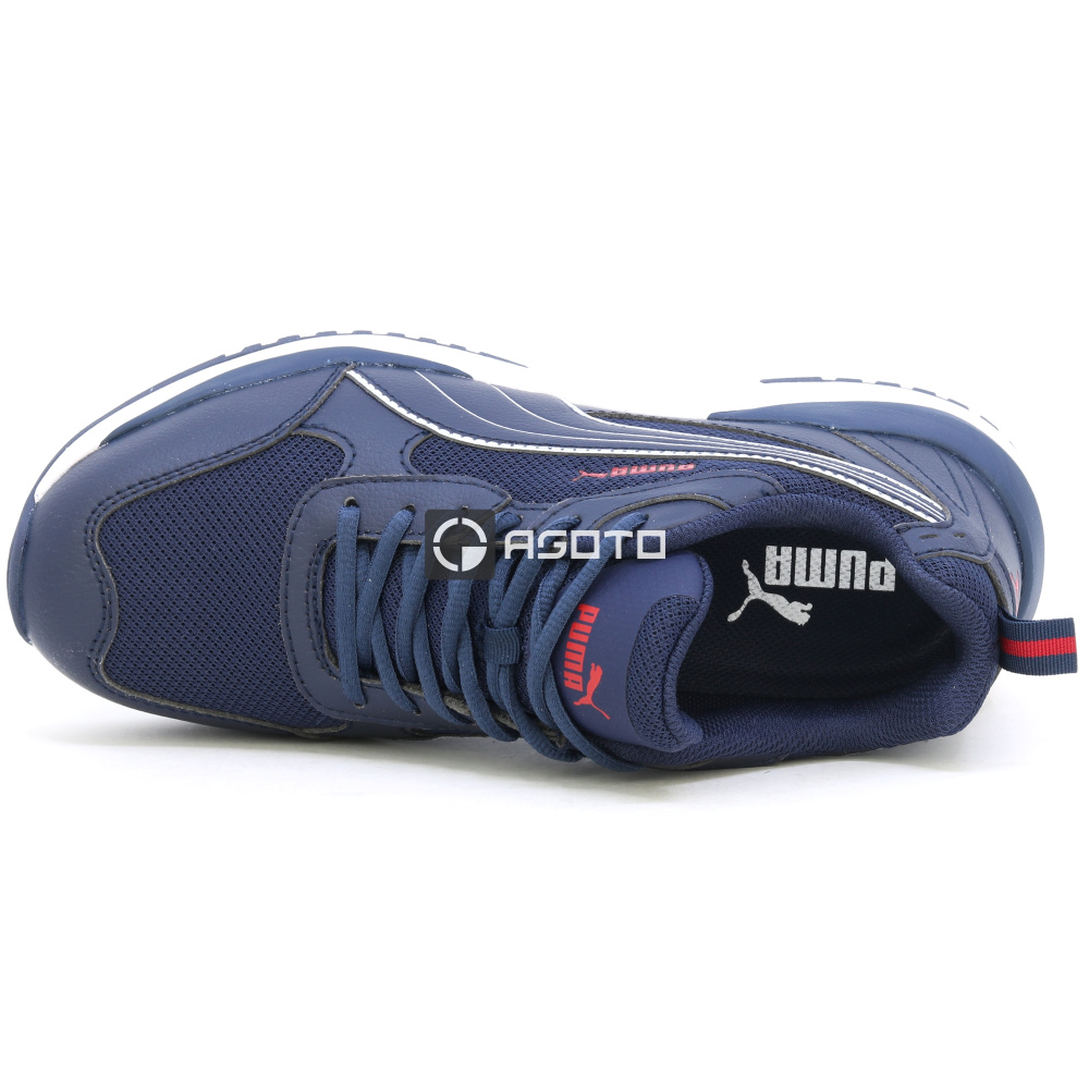 részlet PUMA Safety Shift Low S1P kék férfi munkavédelmi félcipő, könnyű és kényelmes