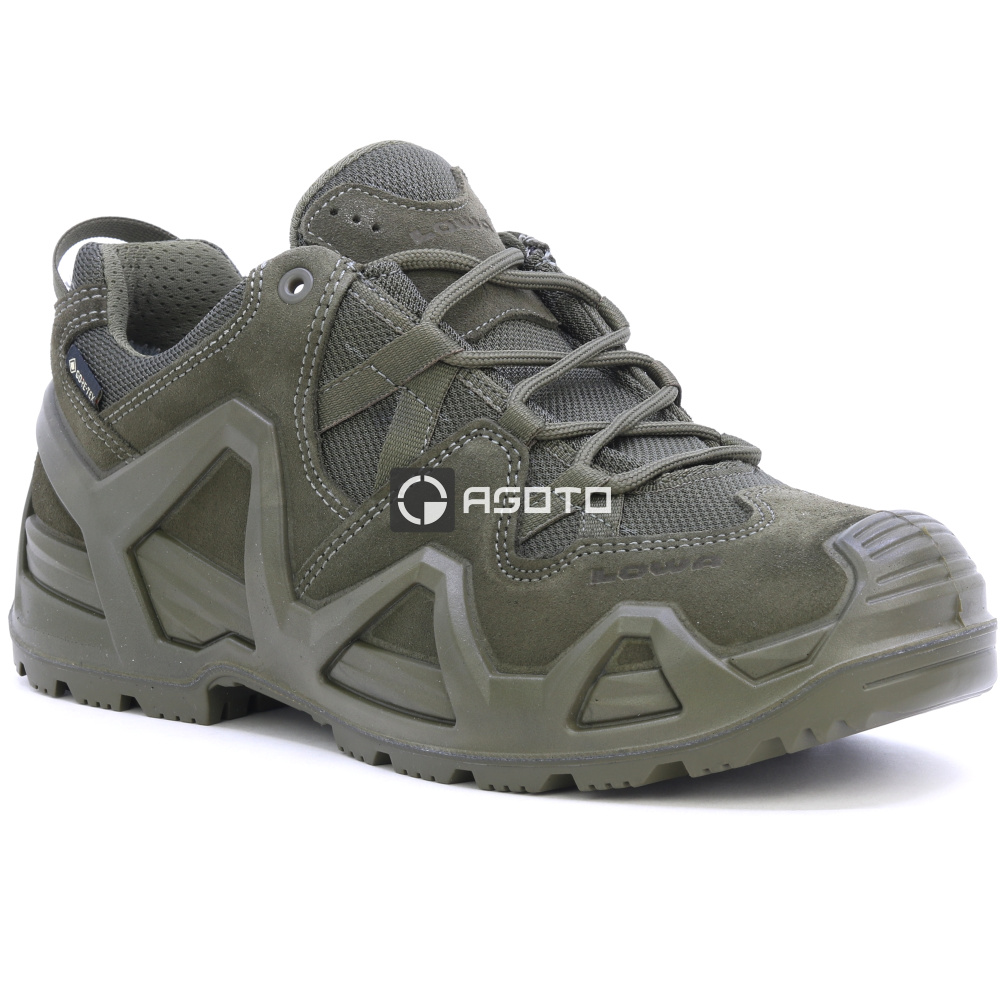 részlet LOWA Zephyr MK2 GTX Lo olívazöld férfi outdoor cipő Gore-Tex® membránnal