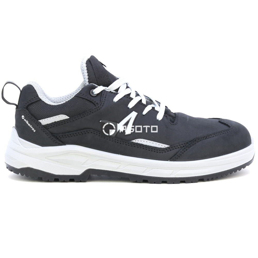 részlet ALBATROS Vector S3 Low fekete férfi bőr munkavédelmi cipő