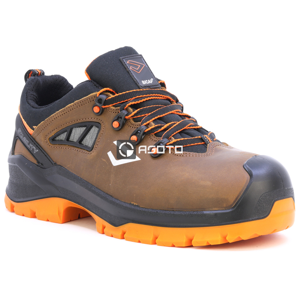 részlet BICAP Seal Low S3 barna férfi munkavédelmi cipő + Pro Air szellőző rendszer
