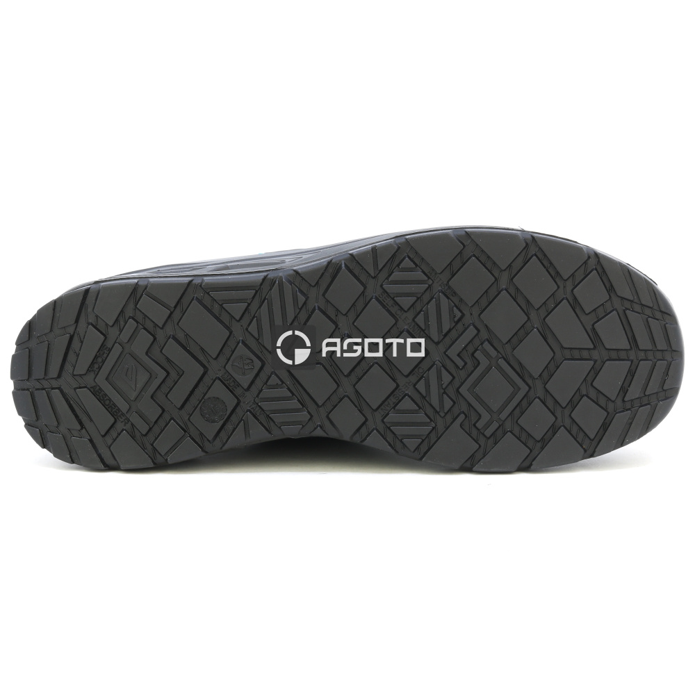 részlet BICAP Rajin S3 szürke férfi bőr munkavédelmi cipő könnyű és kényelmes