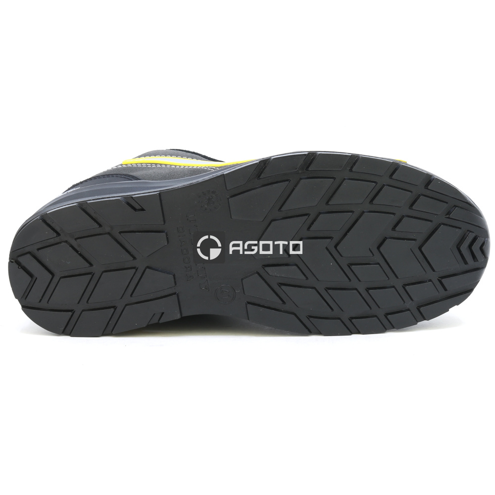 részlet DIADORA Run Low S3S fekete férfi bőr munkacipő BOA gyorsfűző rendszerrel