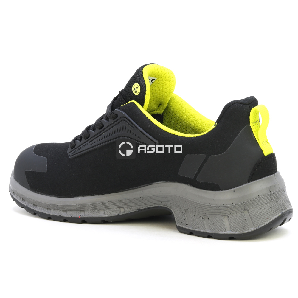 részlet UVEX Trend 2 low S3S fekete férfi bőr könnyű és kényelmes munkacipő, 11-es széle