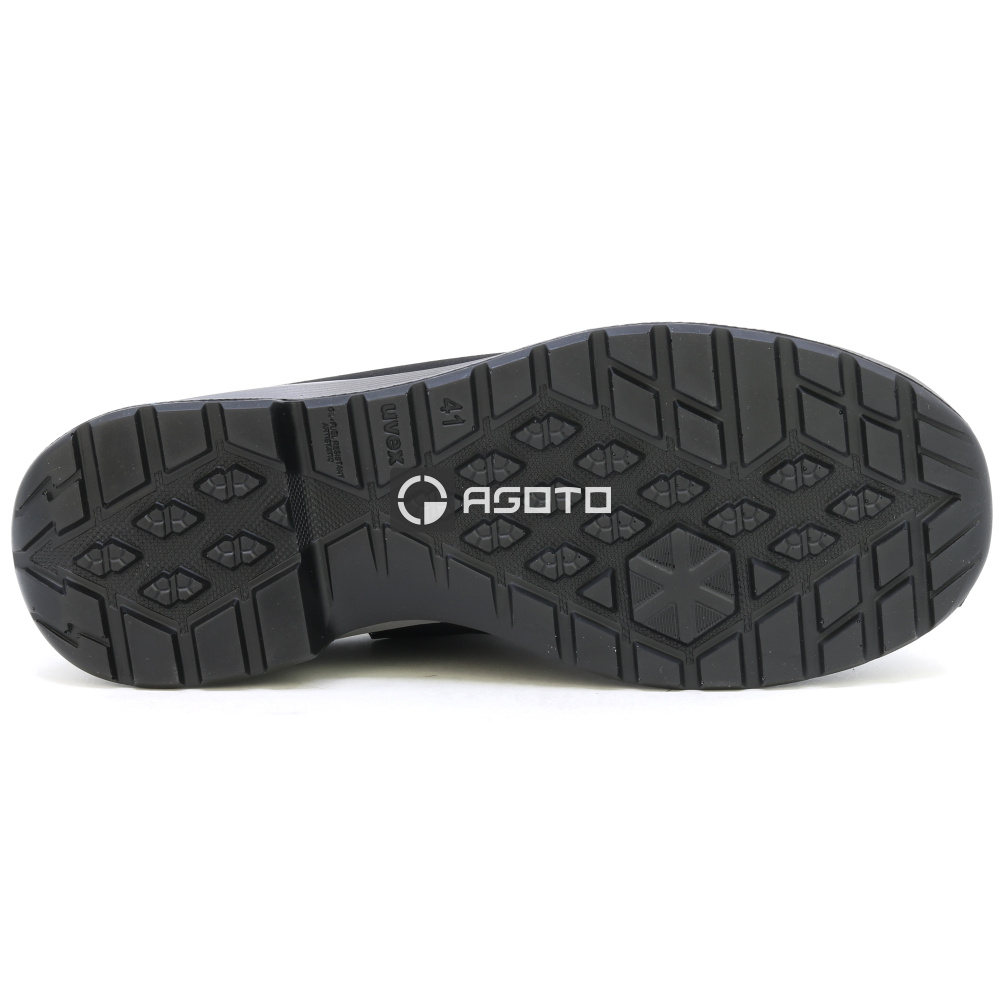 részlet UVEX Trend 2 low S3S fekete férfi bőr könnyű és kényelmes munkacipő, 11-es széle