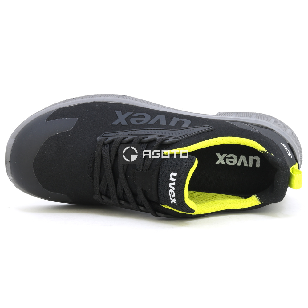 részlet UVEX Trend 2 low S3S fekete férfi bőr könnyű és kényelmes munkacipő, 11-es széle