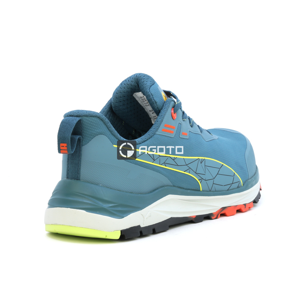 részlet PUMA Xplore Low S3 ESD kék férfi könnyű munkavédelmi cipő, puha lépéskomfort