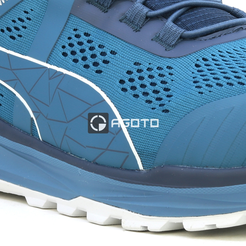 részlet PUMA Denali Low S1P kék férfi könnyű munkavédelmi cipő, puha lépéskomfort