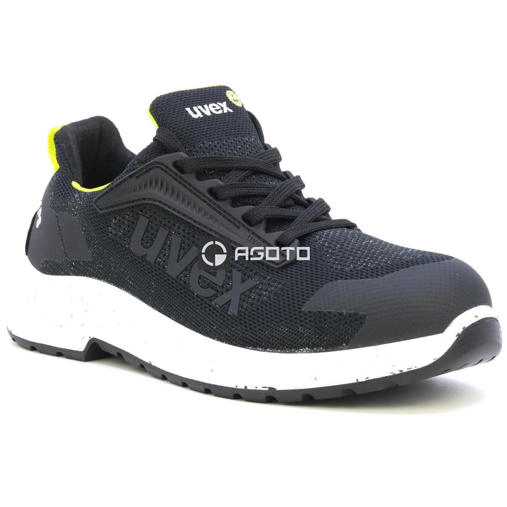 részlet UVEX S1 Knit ESD fekete férfi munkacipő Clima Zone, könnyű és jól szellőző