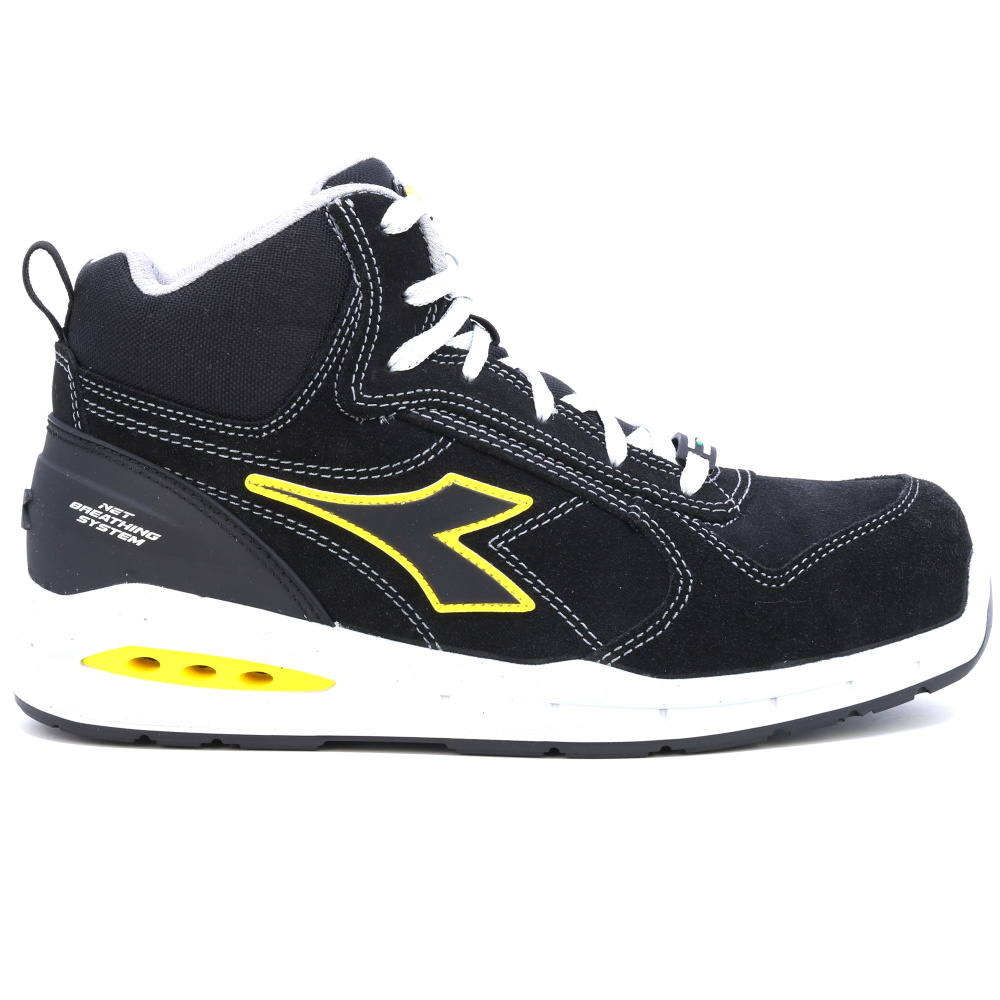 részlet DIADORA Run Net Airbox S3 černá pánská pracovní obuv + Geox system