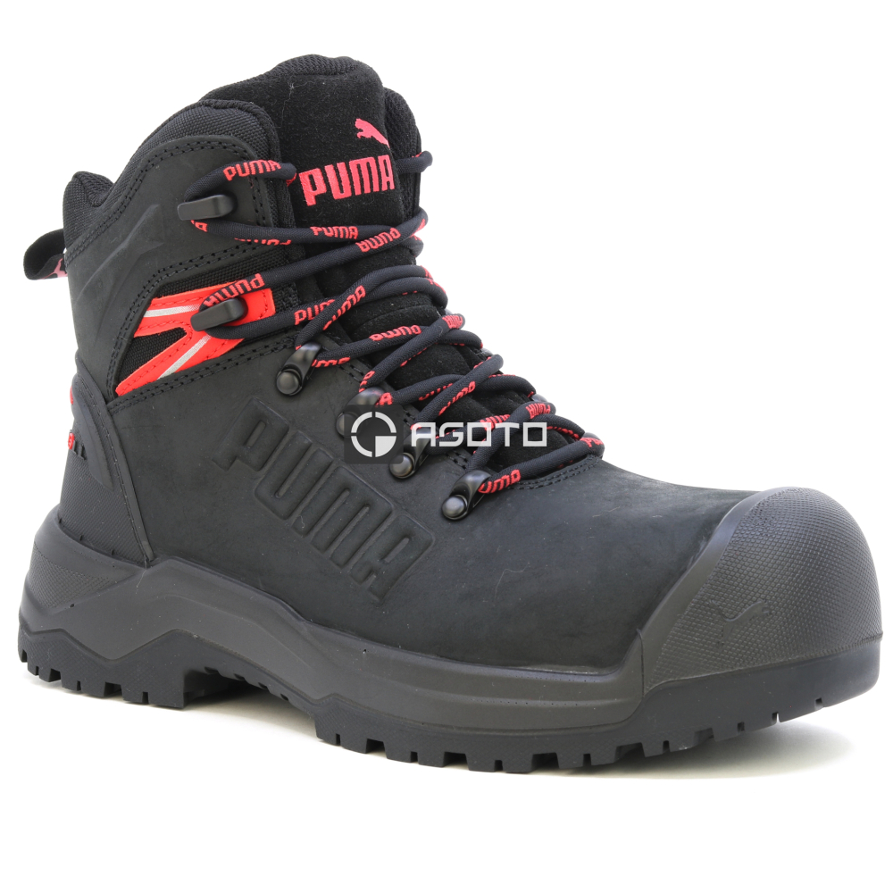 részlet PUMA Iron HD BLK Mid S3 munkavédelmi bakancs