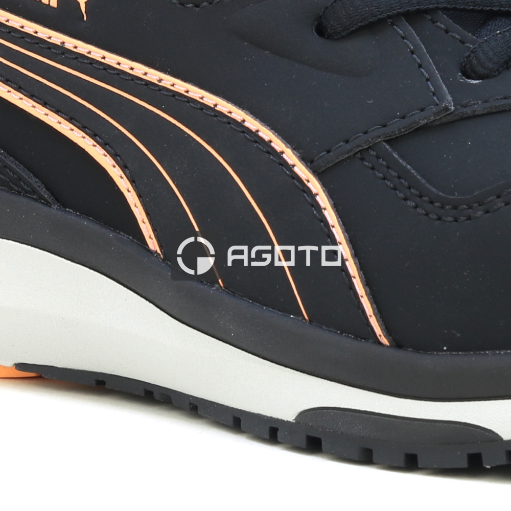 részlet Puma Safety Stepper Mid S3 ESD női munkavédelmi cipő fekete könnyű kényelmes