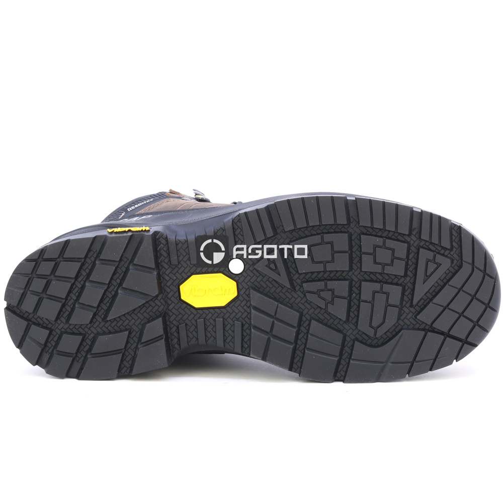 részlet BICAP Terrax S7S barna férfi bőr strapabíró munkavédelmi cipő Respitex® membránn