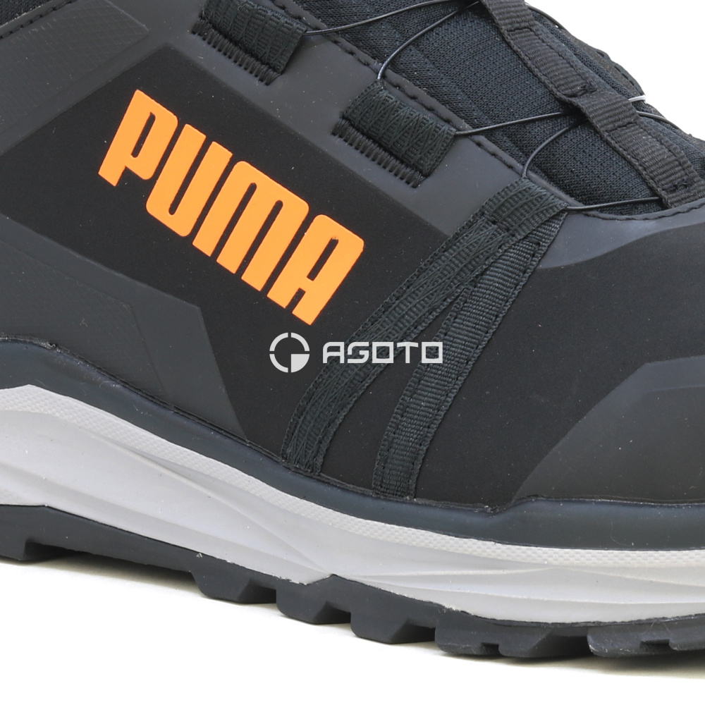 részlet PUMA Kanyon Disc Mid S3 fekete férfi könnyű munkavédelmi cipő, puha lépéskomfort