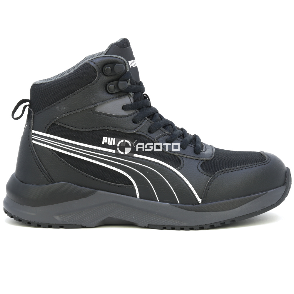 részlet PUMA Shift Mid S3S fekete férfi munkavédelmi bakancs