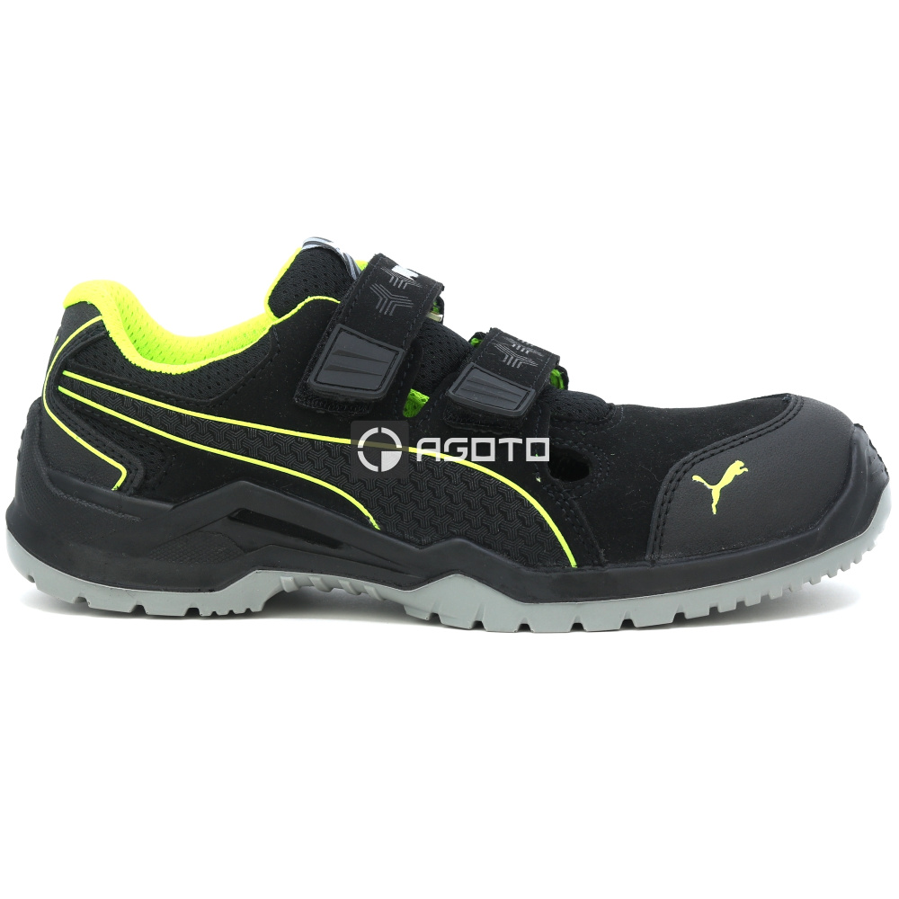 részlet PUMA Neodyme green low S1P ESD munkavédelmi cipő