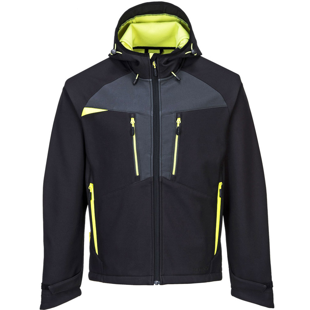 részlet PORTWEST DX4 černá pánská pracovní softshell bunda