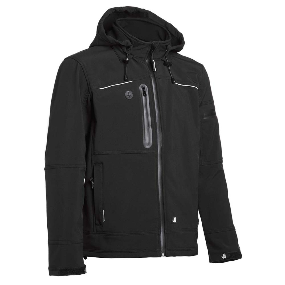 részlet NORTH WAYS Flores Stretch černá pánská softshell bunda
