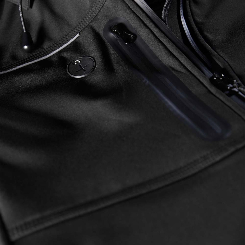 részlet NORTH WAYS Flores Stretch černá pánská softshell bunda