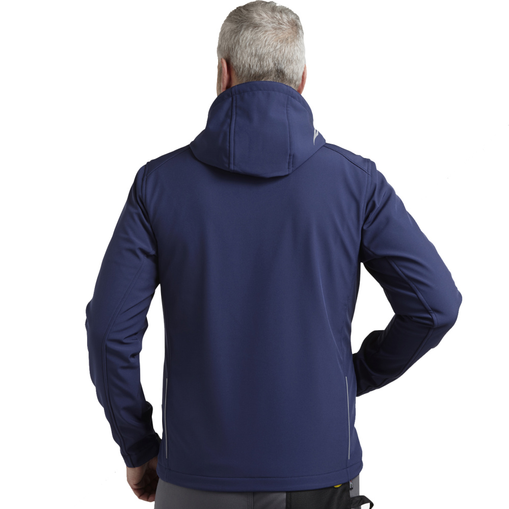 részlet DIADORA Sail modrá pánská pracovní softshell bunda 3000 mm