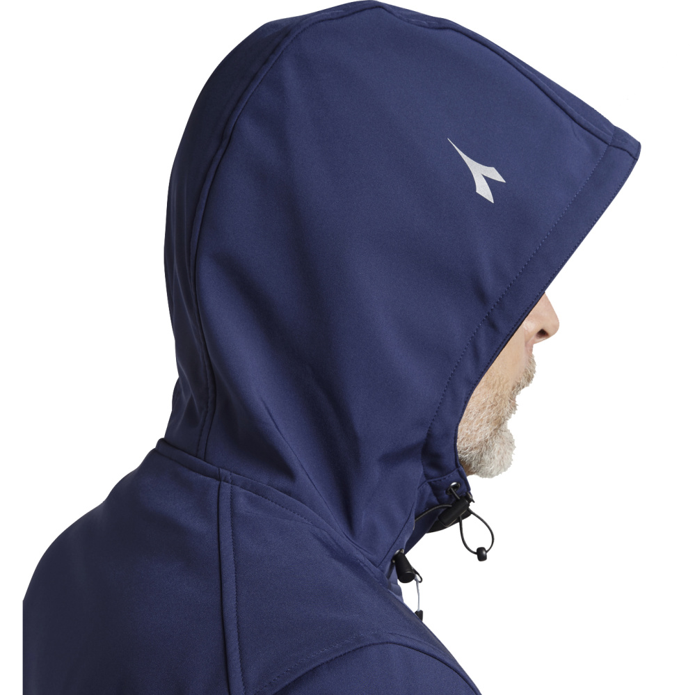 részlet DIADORA Sail modrá pánská pracovní softshell bunda 3000 mm