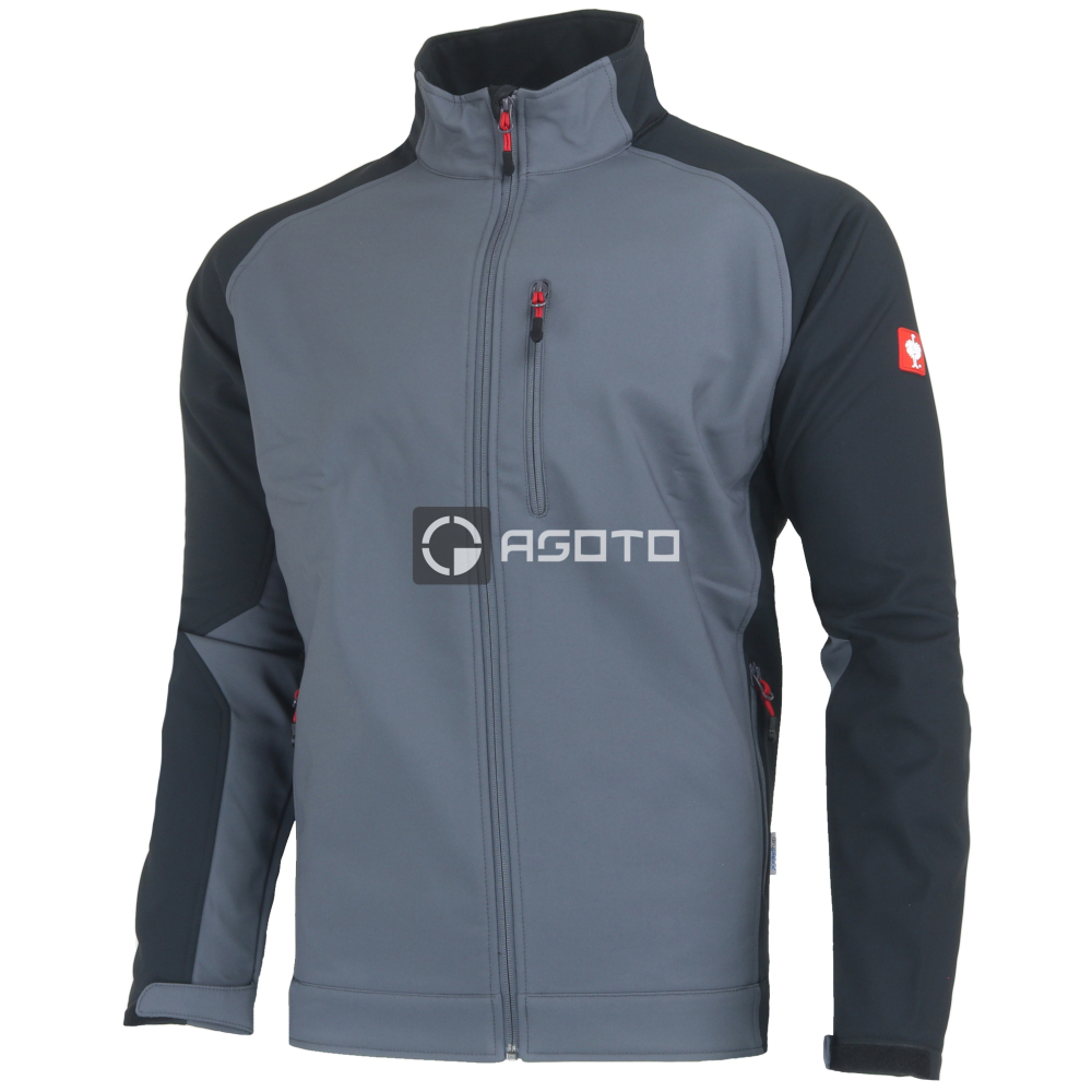 részlet Engelbert Strauss Dryplex šedá pánská softshell bunda