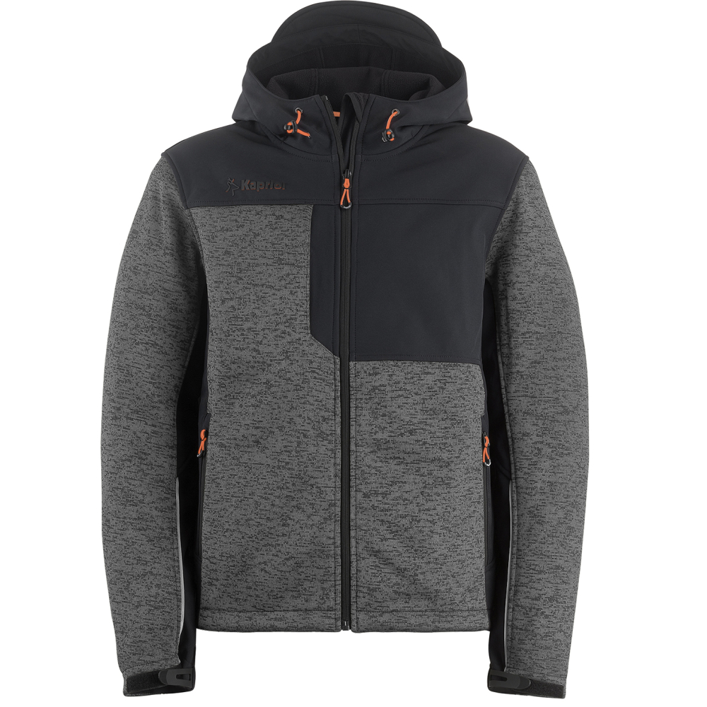 részlet KAPRIOL Tenere Pro šedá pánská pletená softshell bunda Výprodej
