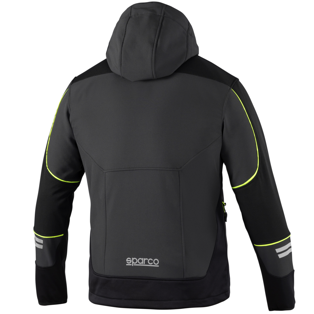 részlet SPARCO TECH York šedá pánská softshell bunda