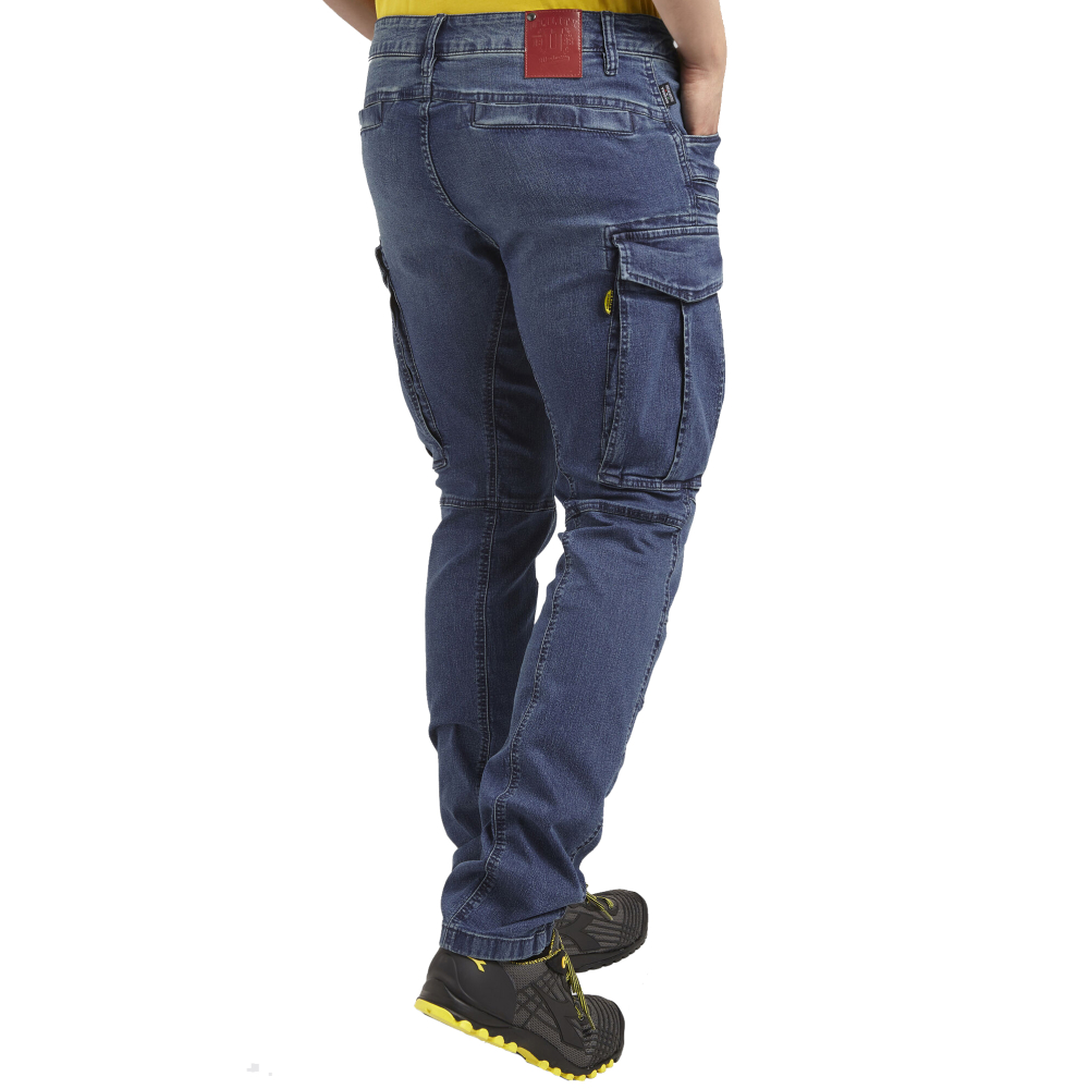 részlet DIADORA Stone Cargo Light modré pánské kalhoty Jeans Stretch