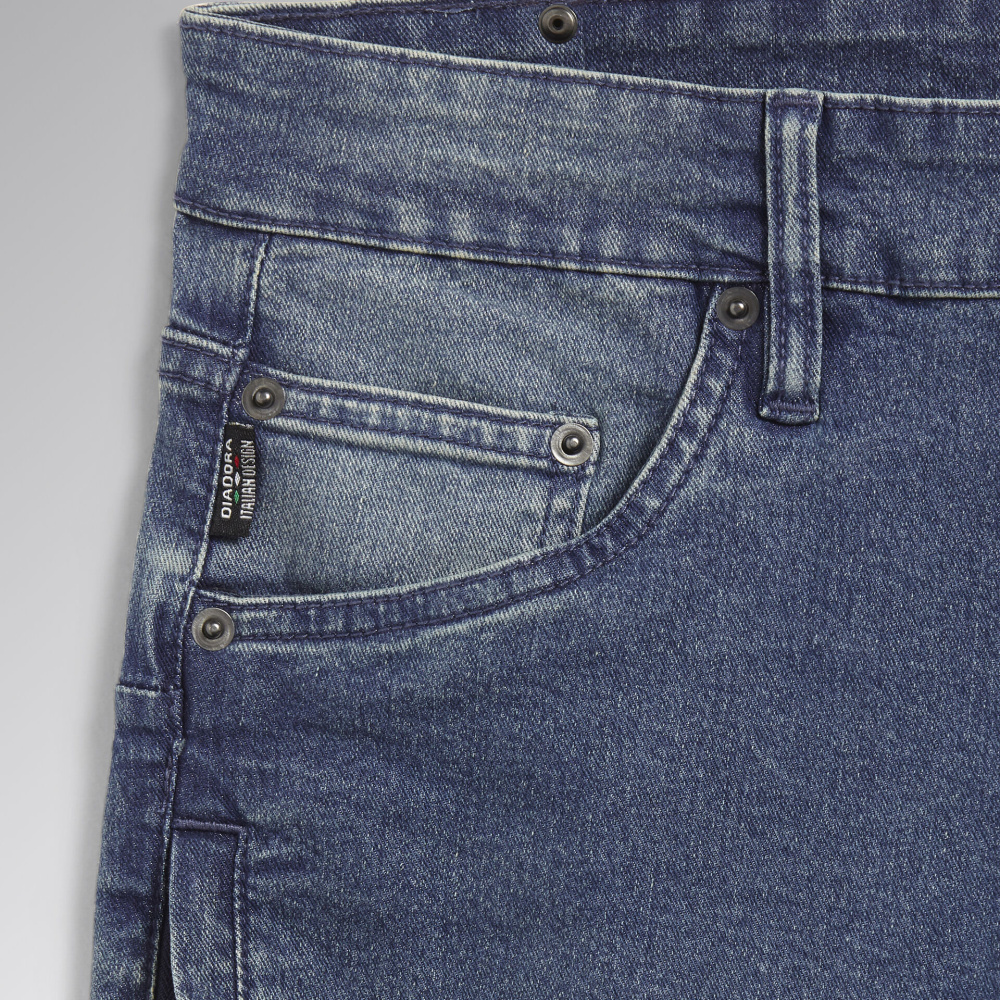 részlet DIADORA Stone 6 PKT Light modré pánské kalhoty Jeans Stretch
