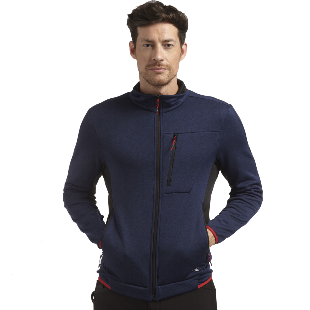részlet DIADORA Techno Polar fleece Stretch modrá pánská zimní mikina