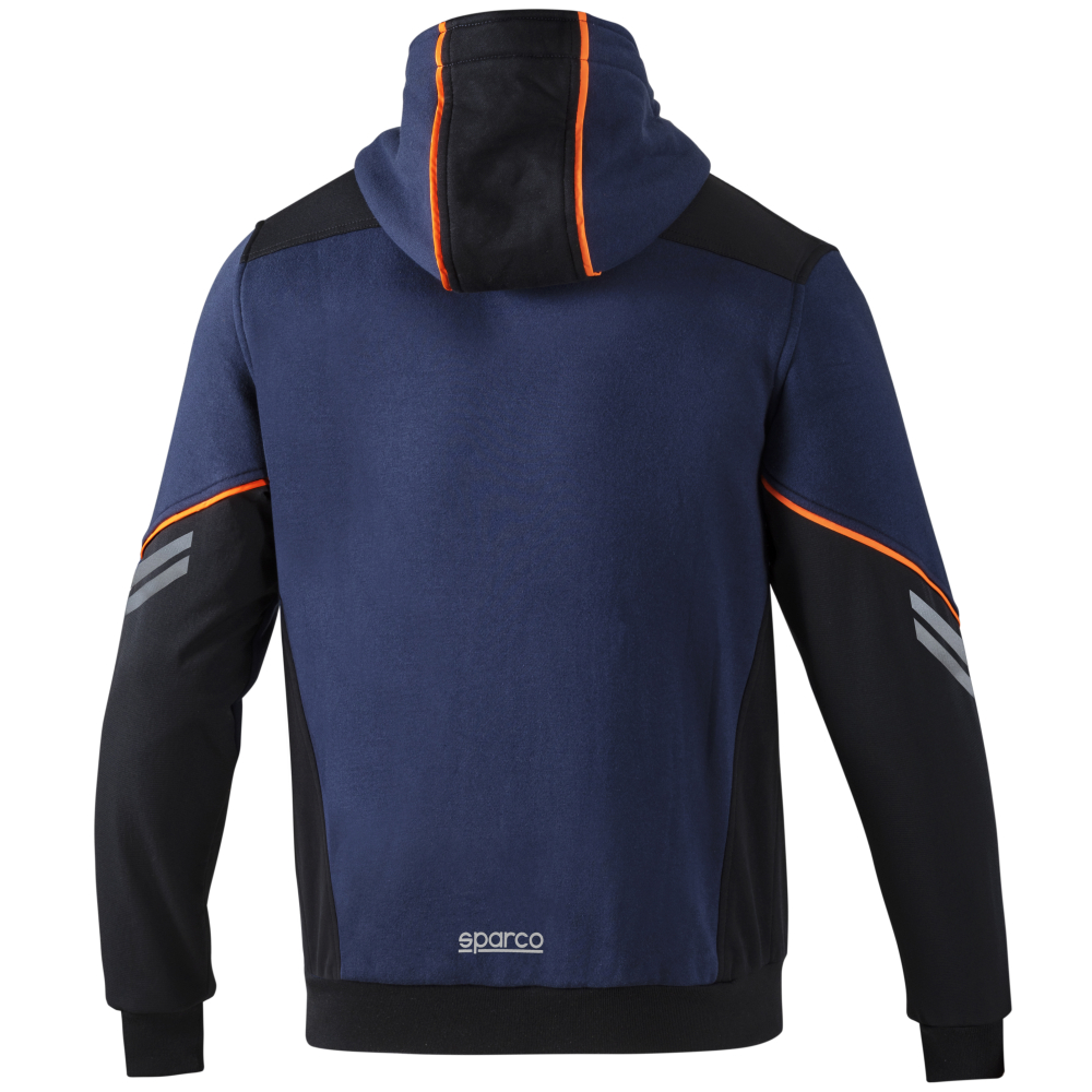 részlet SPARCO Colorado Tech Full Zip modrá pánská mikina/bunda